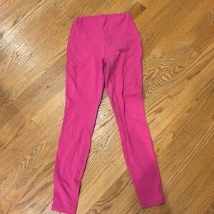 Like new hot pink size 6 lululemon leggings